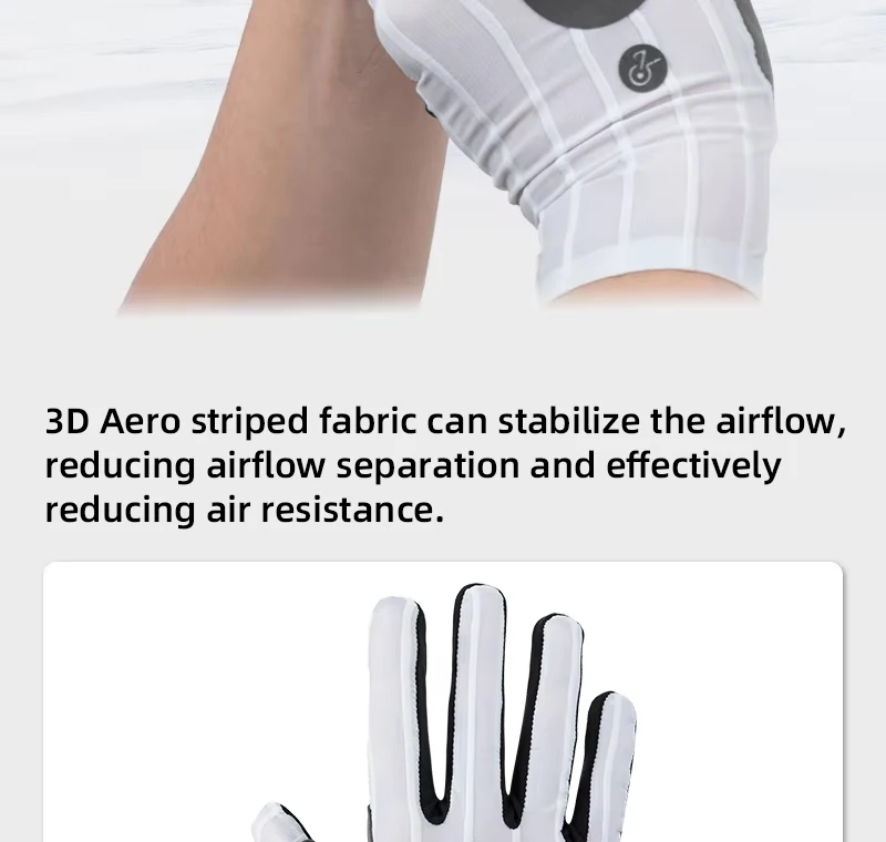YKYWBIKE Fahrradhandschuhe, gewebt, aerodynamisch, gestreift, Fahrrad-Sporthandschuhe, rutschfeste Reithandschuhe, stoßdämpfende Rennradhandschuhe – Detail 27