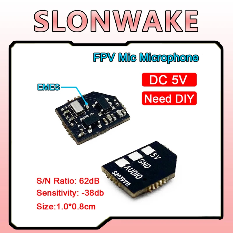 JasCRC-Microphone omnidirectionnel 5V DC, utilisation technique pour émetteur de importateur RC VTX