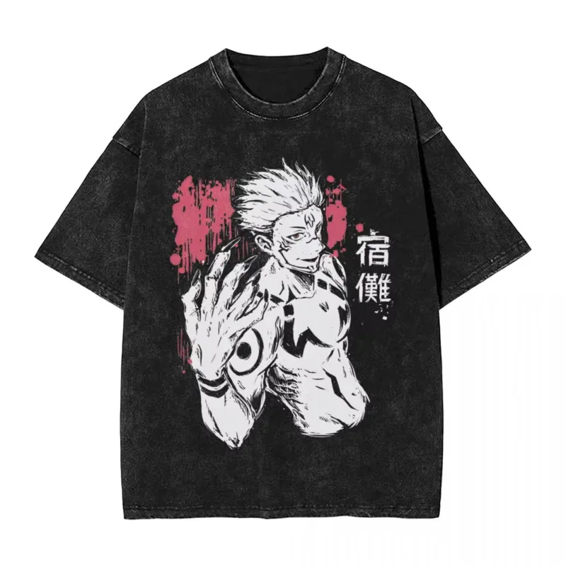 

Anime Jujutsu Kaisen Gojo Satoru T Shirts Washed Men Women Cotton Harajuku T-Shirts High Quality Retro for Men Women Tops Tees