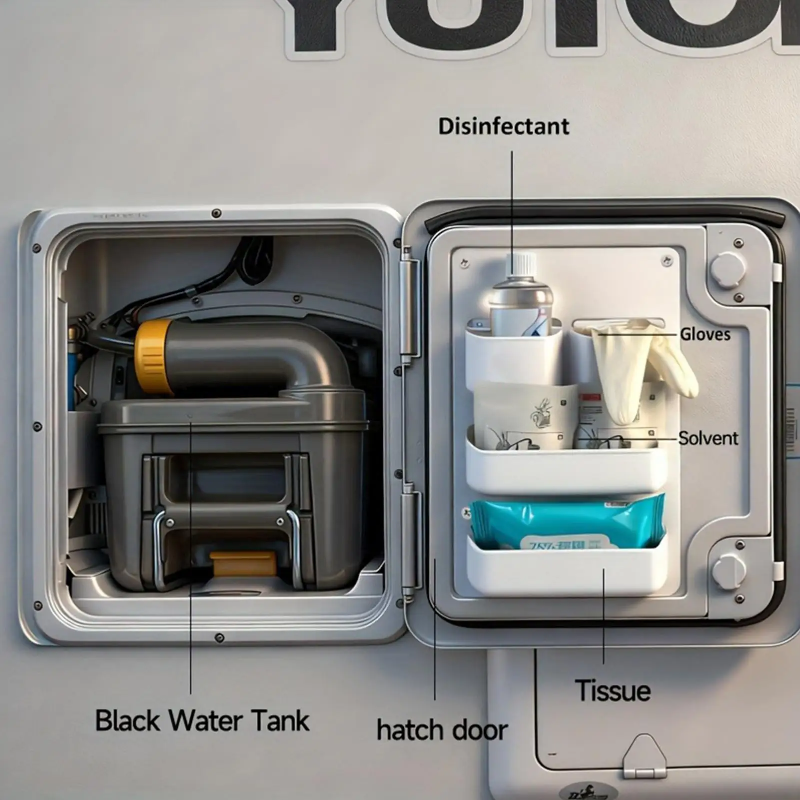 

RV Storage Door Holder Waterproof Multi-Compartment Space Saving RV Must Haves Modern Storage Box For Boat Motorhome Trailer