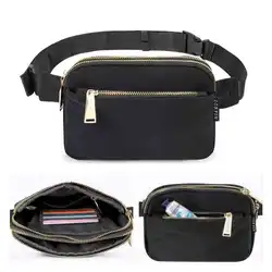 Fashion Waist Bags for Women Fanny Pack Hip Bum Bag Chest Shoulder Bag Dual Zipper Crossbody Bag With Adjustable Strap