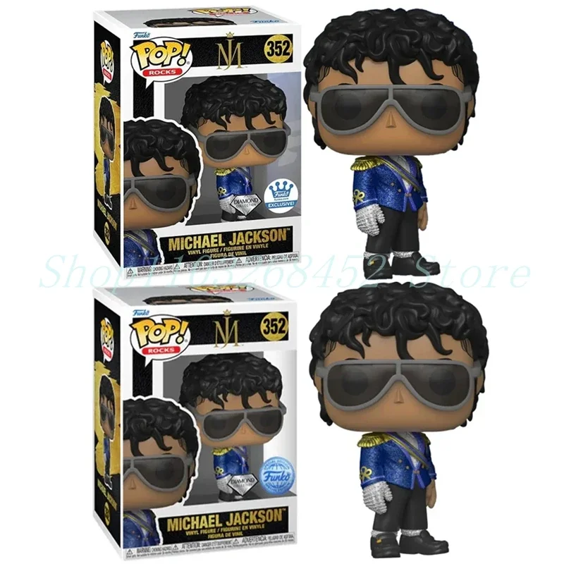 New 2024 FUNKO POP Music Singers Stars Michael Jackson #352 Figures Toys Vinyl Doll Collection Models for Kids Gift