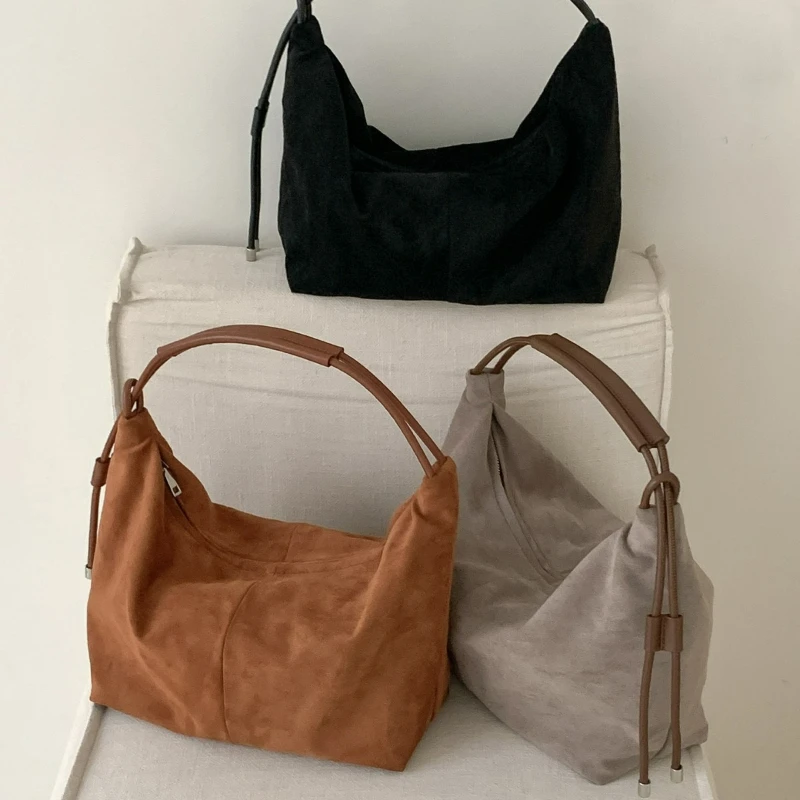 حقيبة هوبو ريترو كسولة حقيبة كتف عصرية للتنقل لحقيبة قوانغتشو عالية الجودة غير الرسمية