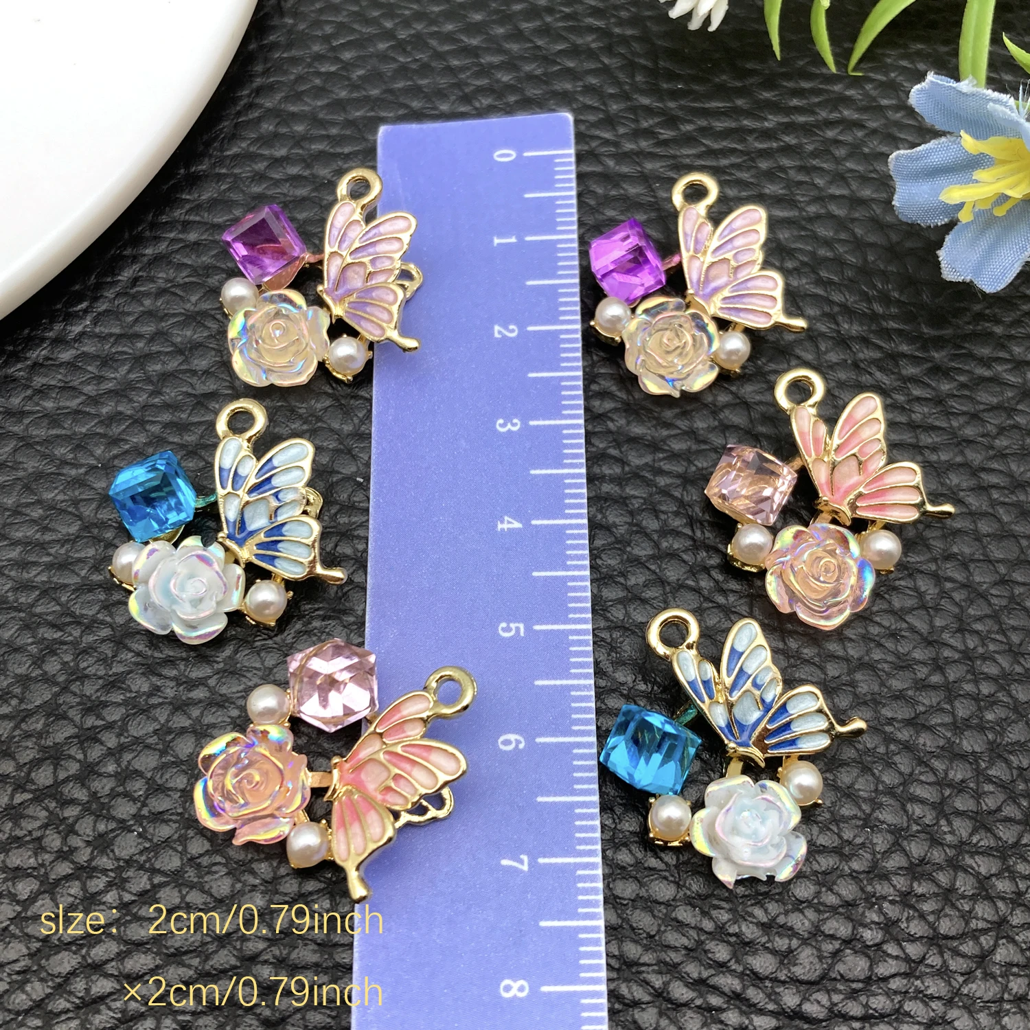 2/6개 소형 럭셔리 스타일 진주 나비 합금 다이아몬드 - Butterfly Pendant Necklace 리뷰 및 가격