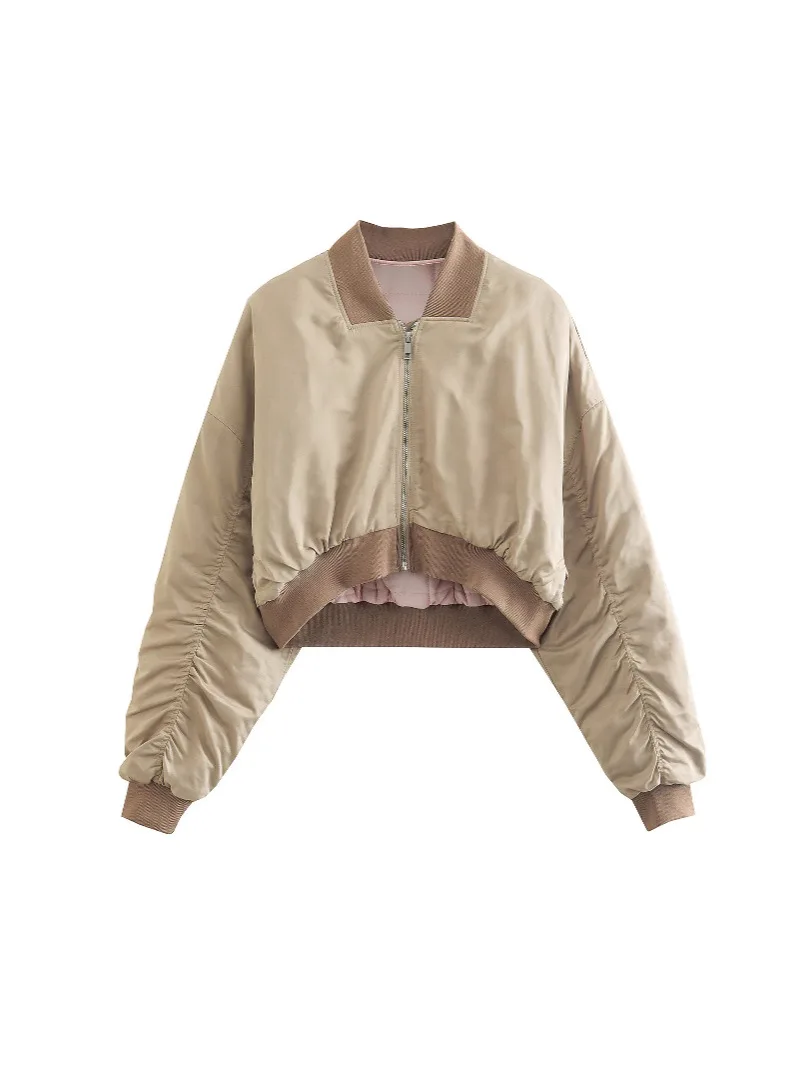 

Куртки-бомберы, женская куртка в американском стиле, осенняя шерстяная прикрашенная прикроватная куртка для отпуска, богемная, романтическая, изящная, женская, теплая