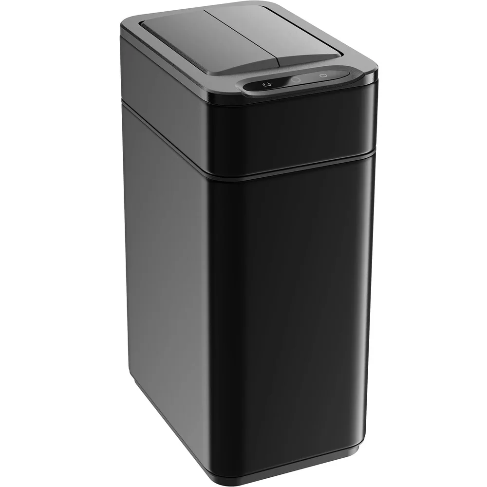 Durable Motion Sensor Trash Can Butterfly Lid Battery-Powered Compact Waste Bin Easy Clean Space-Saving Kitchen Bathroom Home