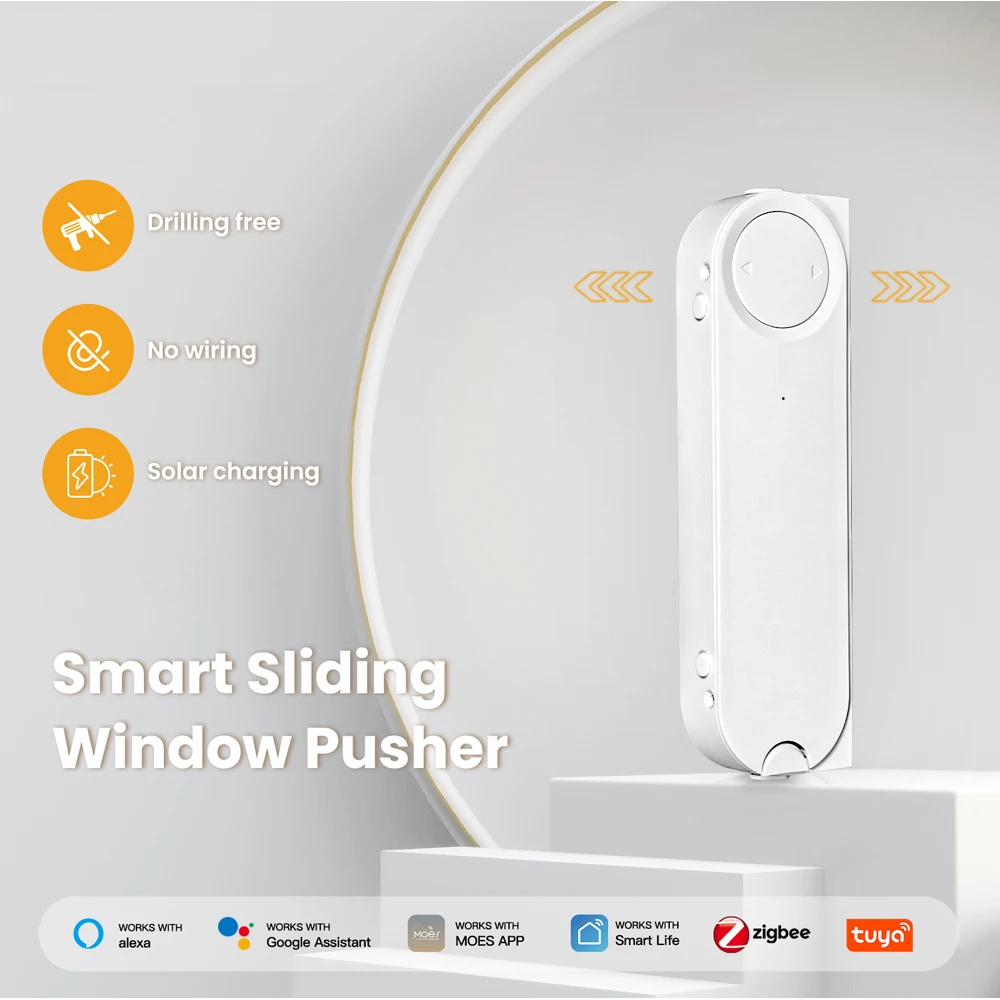 Smart Tuya Zigbee Electric Curtain Shutter Motor ricarica solare APP Control scorrevole Window Pusher per Alexa Google Assistant