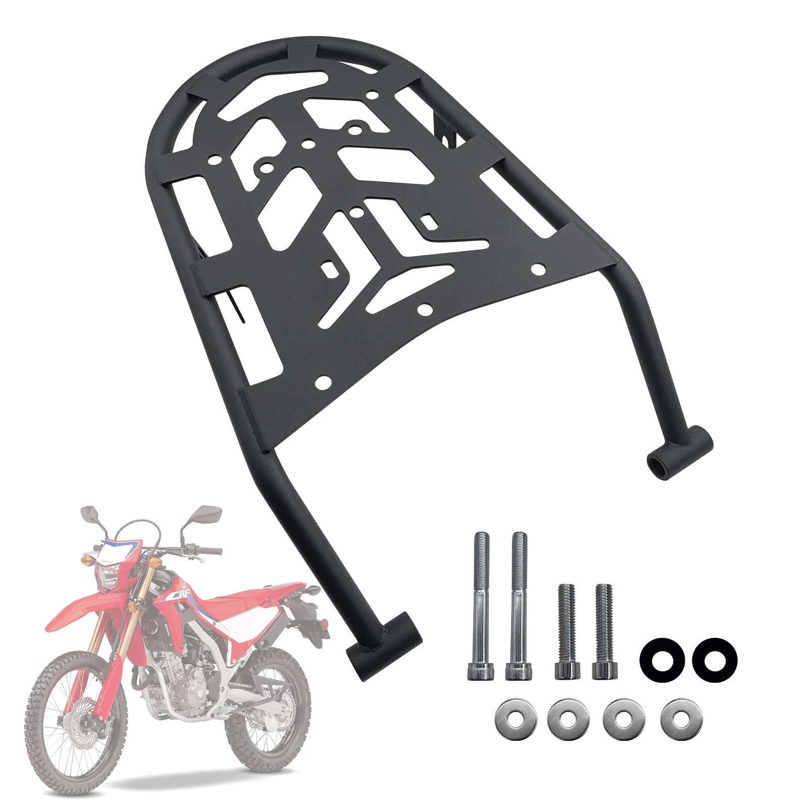 CRF300L Rally Rear Rack for Honda CRF 300L Motorcycle Luggage Rack CRF Rally Rear Cargo Carrier - CRF300L Accessories (21-23 )