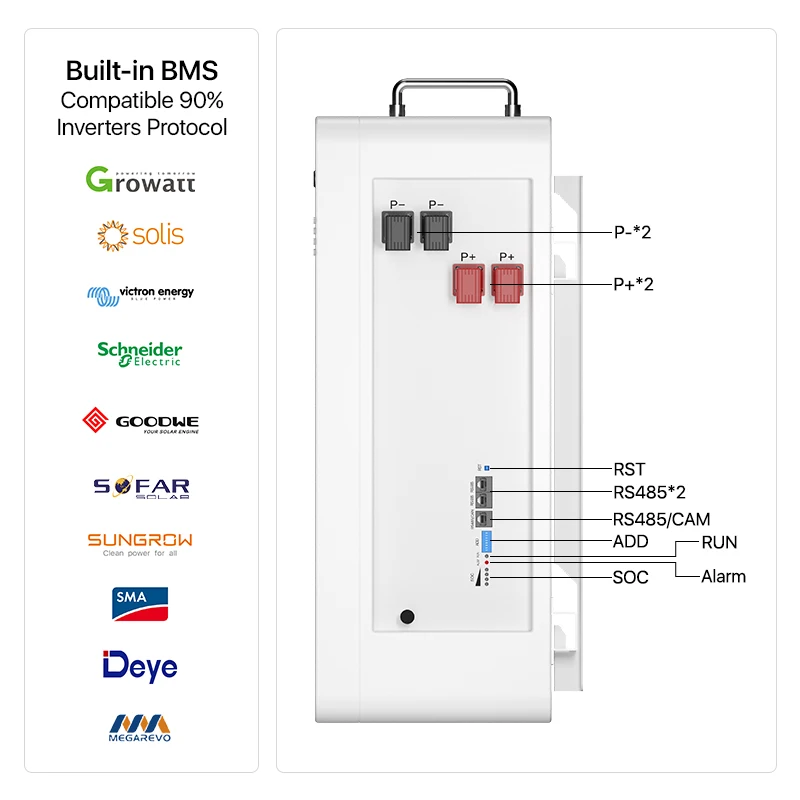 48V 200Ah Lithium Ion Battery For Solar System 51.2V Solar Powerwall Home Lithium Lifepo4 Battery Luminous Battery Lifepo