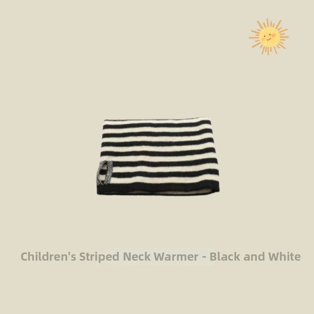 Cozy Striped Design Knit Neck Gaiter Warm Lining Soft Material Winter Neck Warmer Knit Fabric Fleece Lined Striped Scarf For