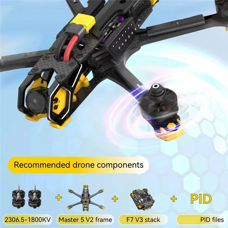 B24C-Motor sem escova 2306.5 1800KV 1PCS Suporte 6S Lipo para RC FPV 5 Polegadas Drone Master5 V2 Racing Quadcopter Freestyle