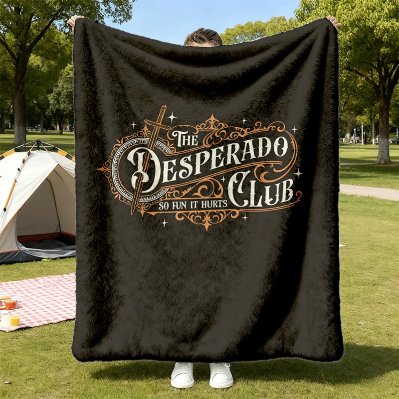 Dungeon New Achievement Flannel Blanket , The Desperado Club Litrpg Flannel Throw, Fantasy Booktok Gift