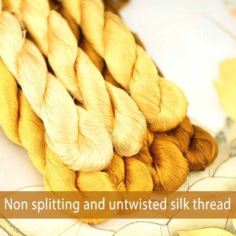 51  Non splitting and untwisted mulberry silk thread, specially designed for hand made velvet flowers