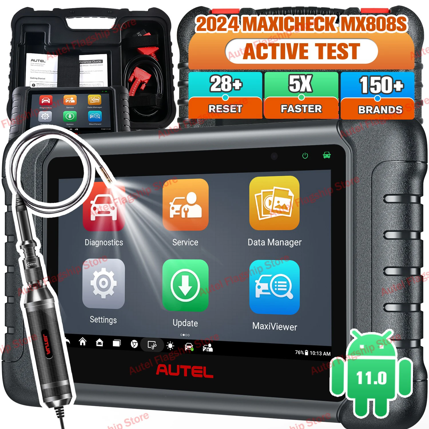 Autel MaxiCheck MX808S Car Diagnostic Tools MV108S Inspection Camera Bi-directional Control OBD2 Scanner Upgraded of MX808 MK808