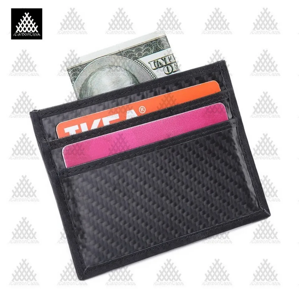 

Premium Real 3K Twill Carbon Fiber + Real Leather Supler Slim Thin Wallet for Cards /Cash /Coins /Photos