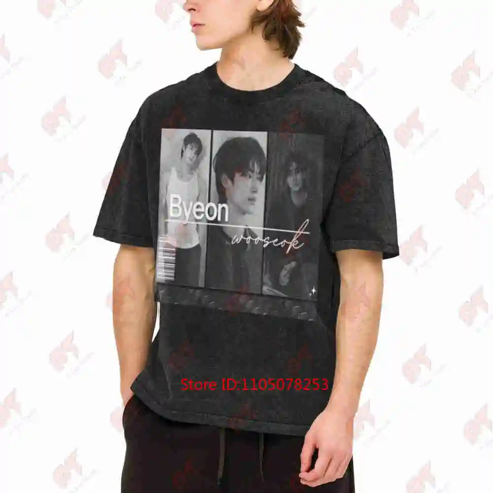 Byeon Woo Seok Limited Edition Vintage Washed Tee Pure Cotton T-Shirt