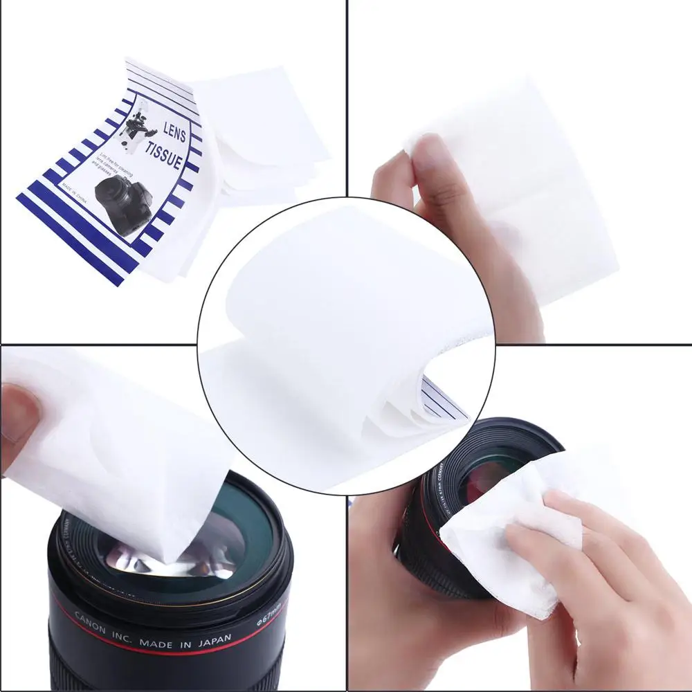 

Tool 50 Sheets Camera Cleaning Kit For Screen White Camera Lens Tissue Lens Cleaning Paper Wipes Booklet Camera Filter Tissue
