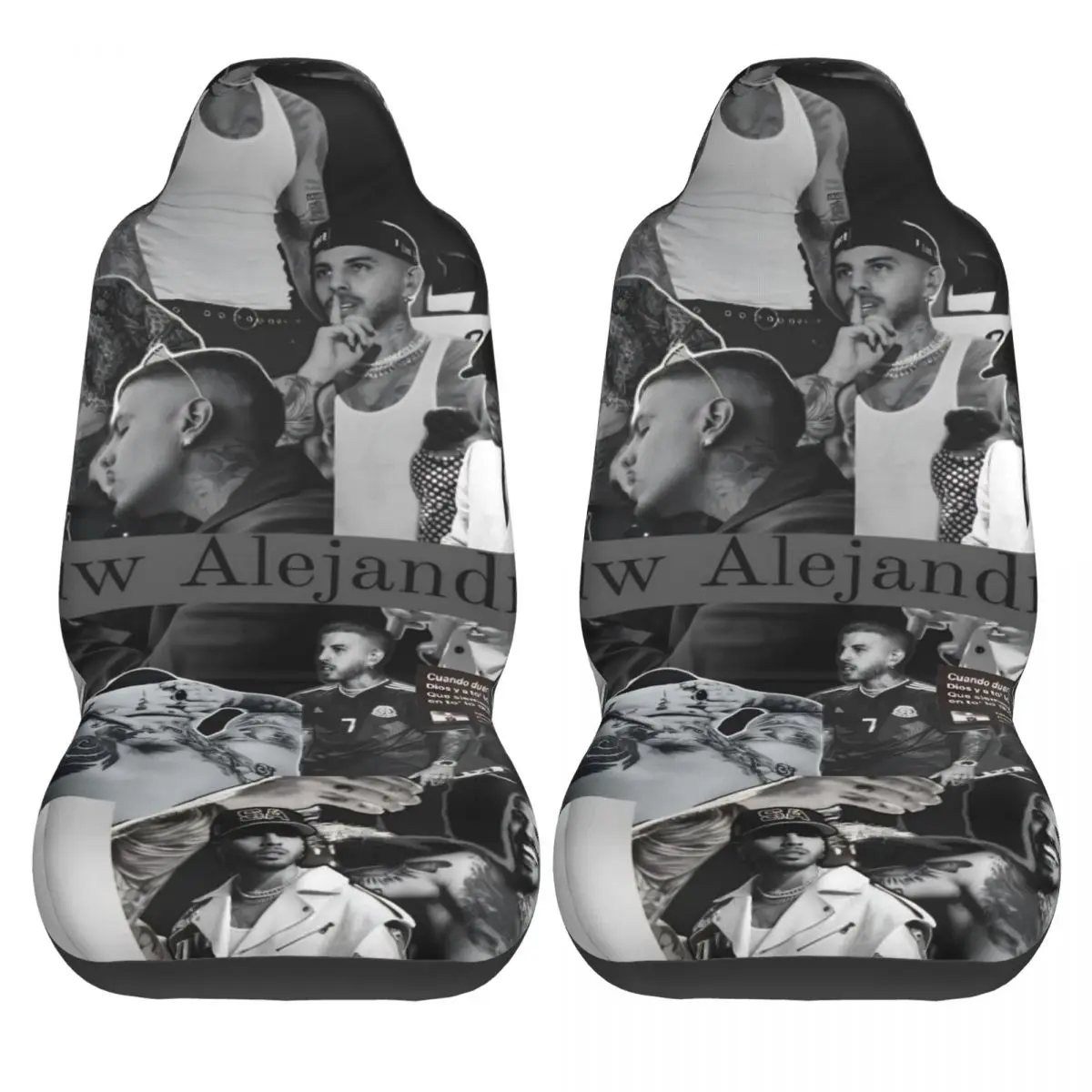 

Rauw Alejandros Car Seat Covers Comfortable Two Pieces Auto Seat Covers High Quality Auto Polyester Cover