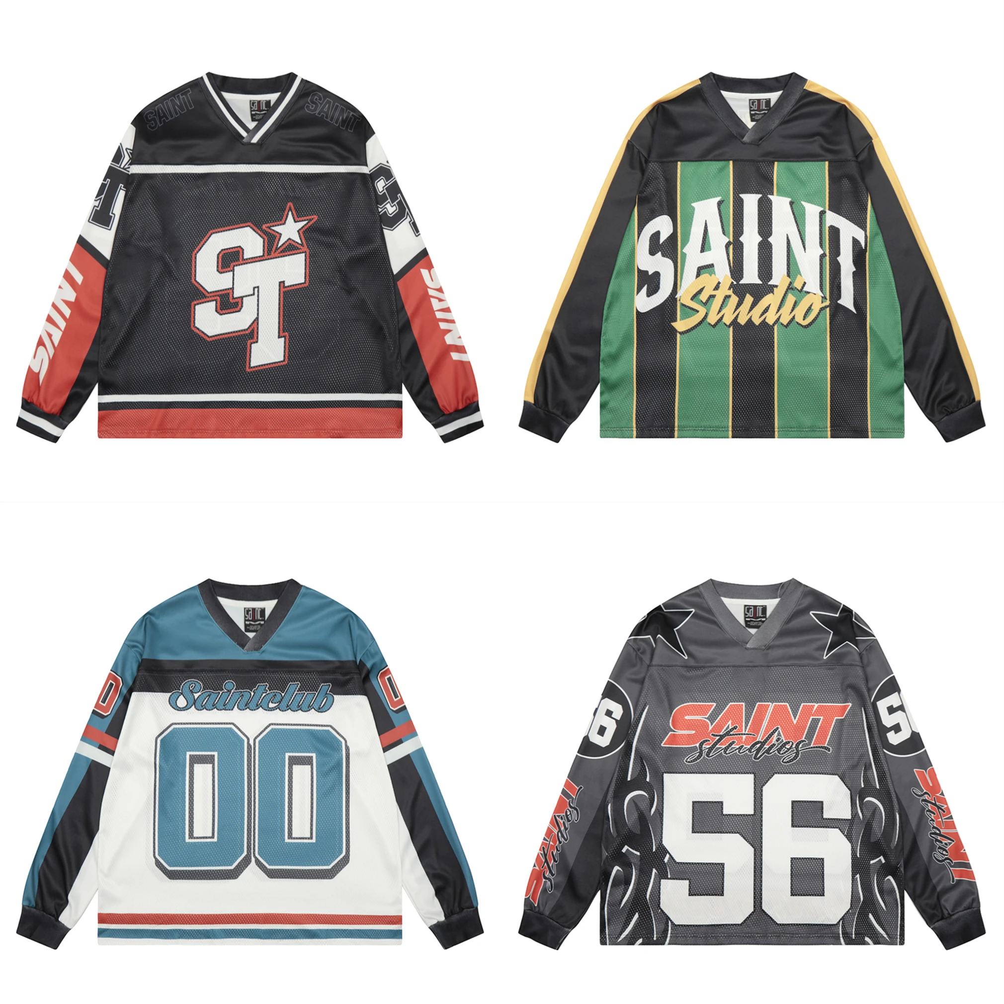 شبكة سانت المرقعة تي شيرت الرجال النساء أفضل نوعية فضفاضة بلايز تي شيرت