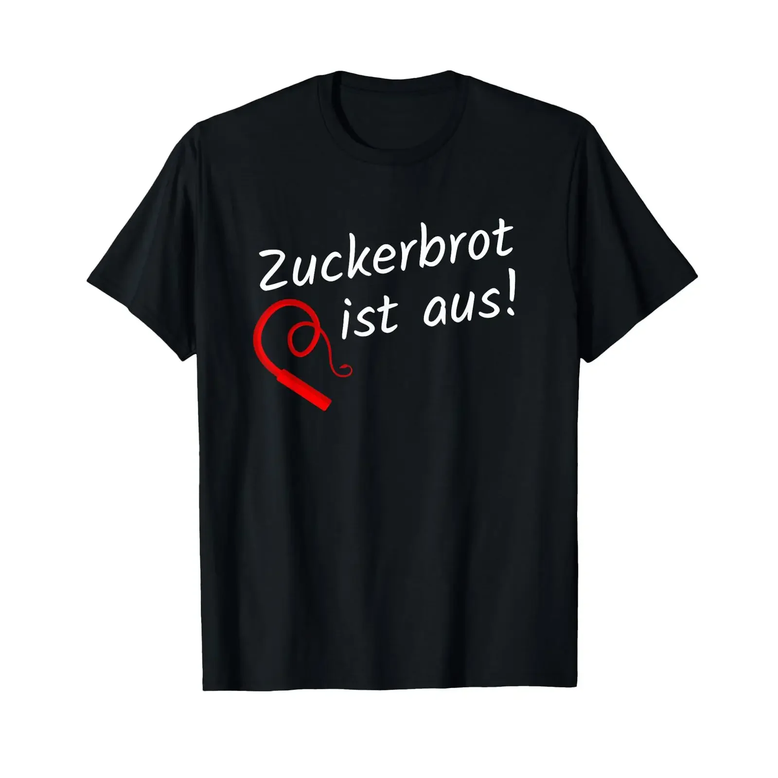 T Shirt with German Text 'Zuckerbret Ist Aus Whip' Slogan Language vintage Washed Slightly Stretched Versatile designer clothes