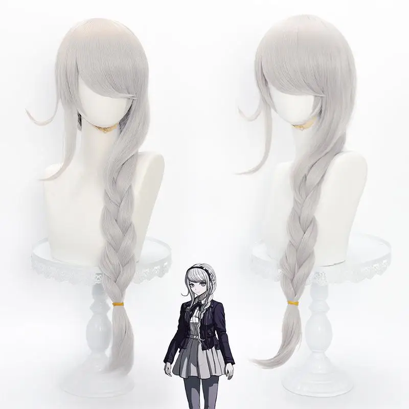 Anime The Hundred Line Last Defense Academy Kirifuji Nozomi Cosplay Wig White Long Hair For Women Halloween Roleplay Party Props
