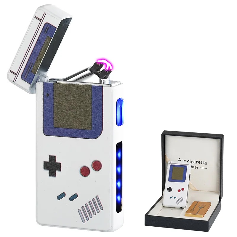 Type-C Charging Dual Flame Arc Pulse Electronic Lighter with High Battery Display and High-value Gift  torch