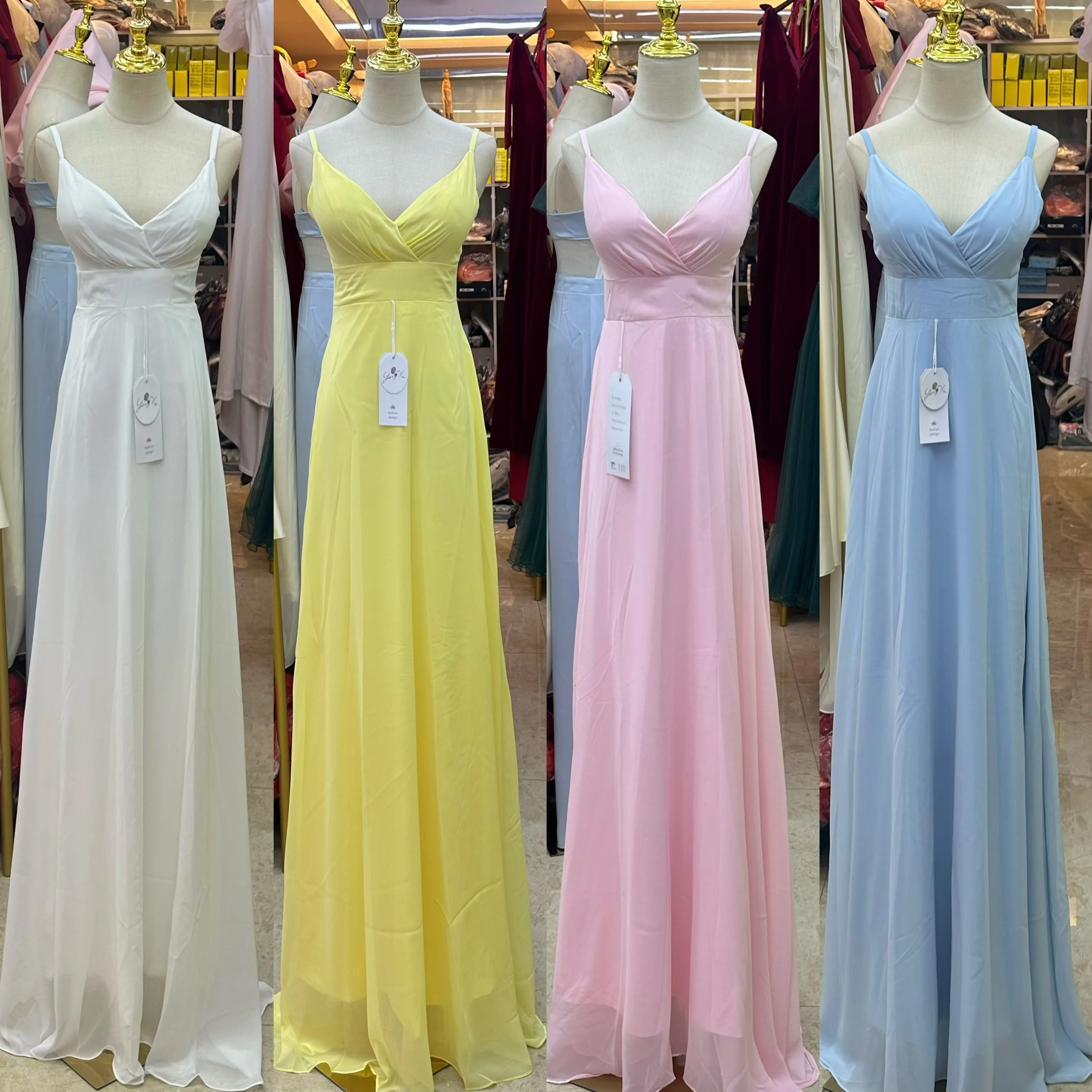 

Вечернее платье ручной работы из шифона для бара/КТВ, подчеркивающее фигуру, скрывающее живот, идеально для свадьбы, с глубоким V-образным вырезом...