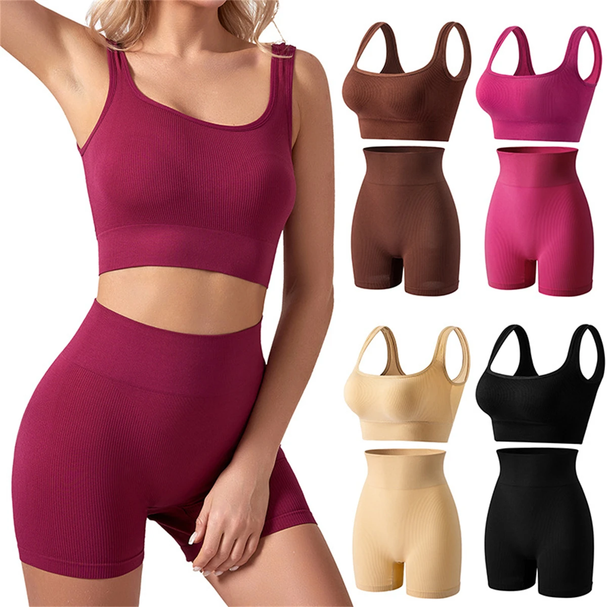 Sports Style Girls Bralette Lingerie For Women Suit Sports Comfortable Traceless Tunic Solid Color Cotton Soft Boxers Suit