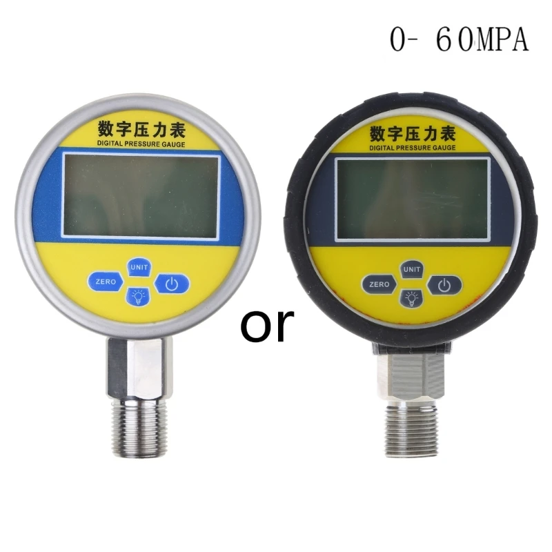 

DONG 14 Types Digital Pressure Gauge 4 Digits Display Lower Mount 5 Units Switchable 4 Digit Display Wear Resistant Stainless