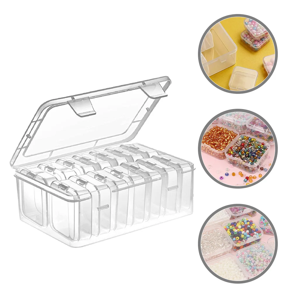 1 set 1 Set Of Small Clear Plastic Boxes Bead Storage Containers For Jewelry Organizing Transparent Tackle Box Craft Storage