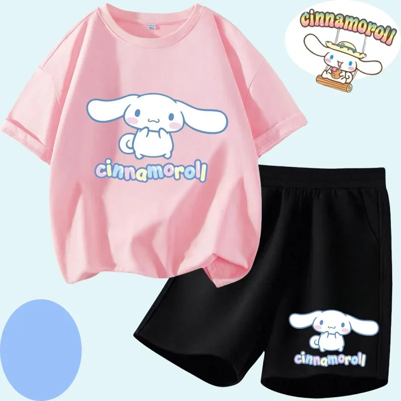 

Детская одежда Sanrio Cinnamon Dog — толстовки для мальчиков и девочек, повседневные футболки с короткими рукавами и принтом аниме