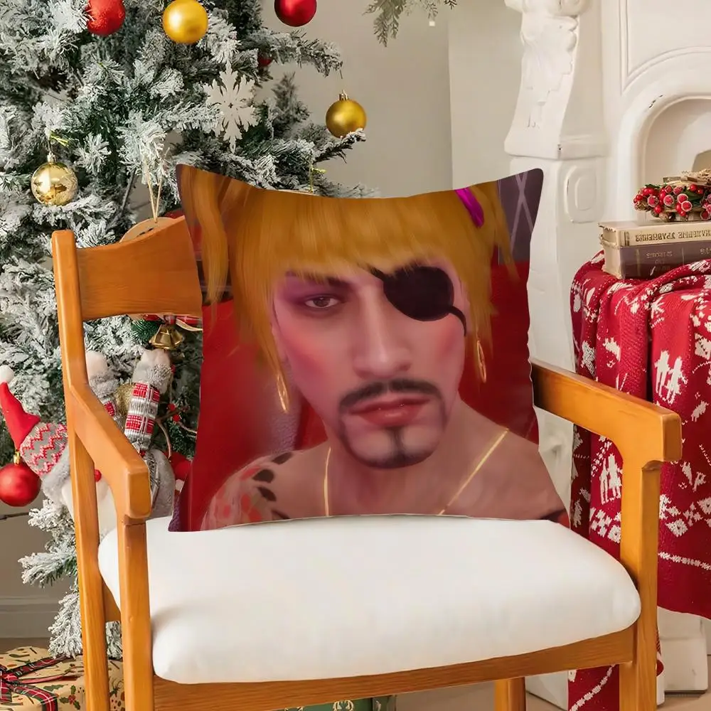 جورو ماجيما ياكوزا ميمي كيس وسادة حريري قصير قطيفة مع سحاب غير مرئي غطاء وسادة أريكة مقاوم للغبار لديكور المنزل #6