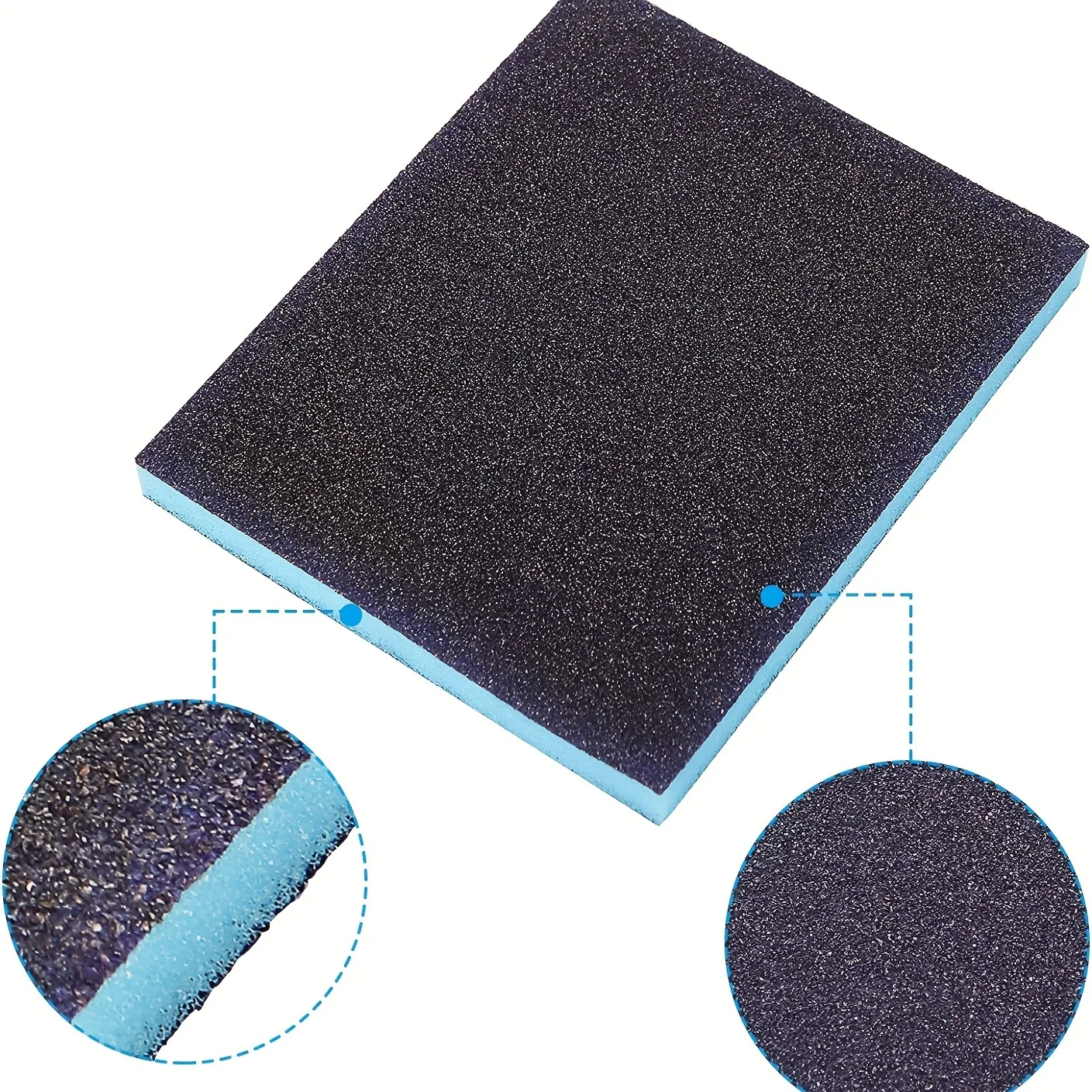 Sanding sponge wet and dry, coarse and fine sand particles 6 different specifications, can be cleaned and reused