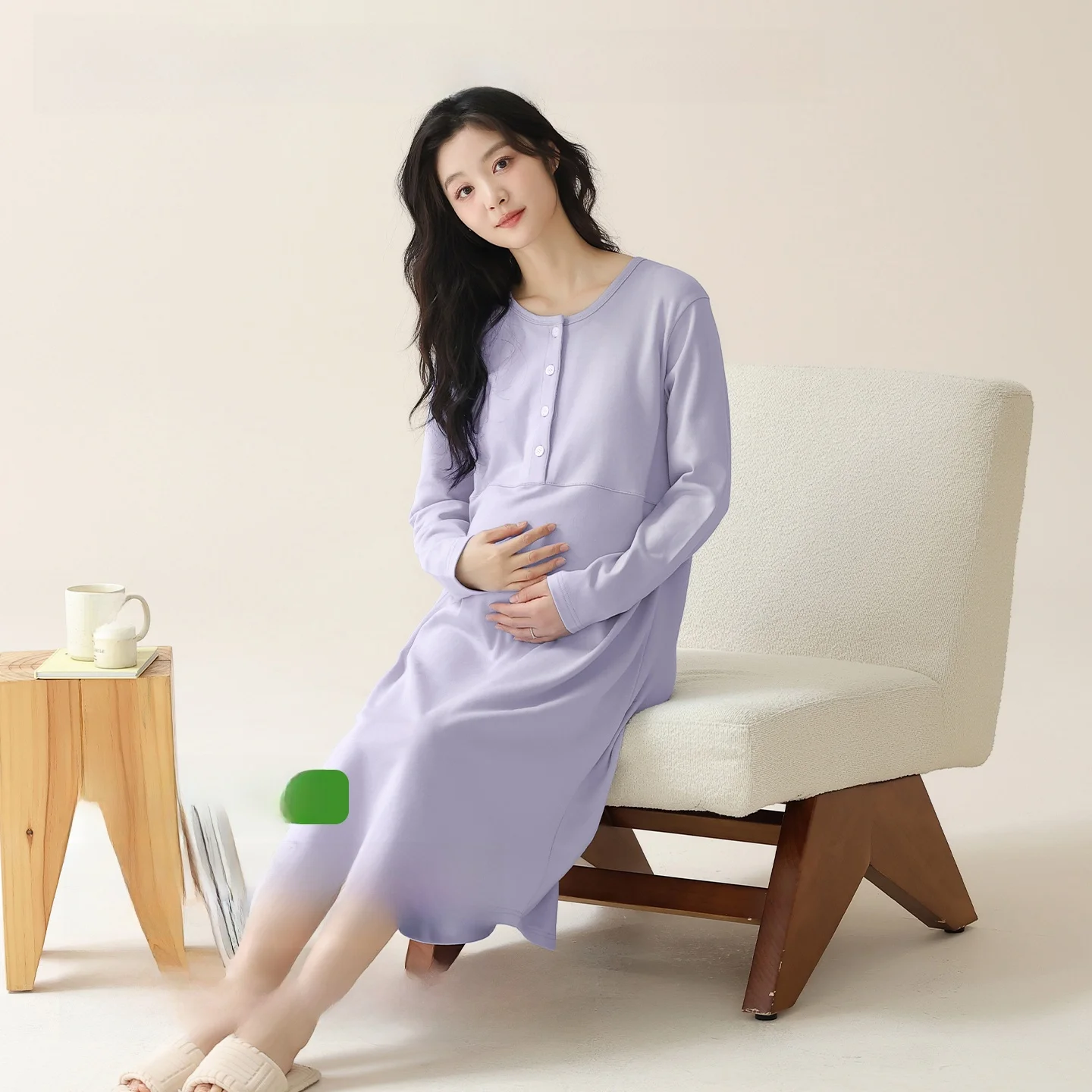 camison-de-maternidad-de-algodon-puro-ropa-de-dormir-para-mujer-con-almohadilla-para-el-pecho-bata-de-lactancia-ropa-de-casa-comoda-nueva-coleccion-primavera-otono