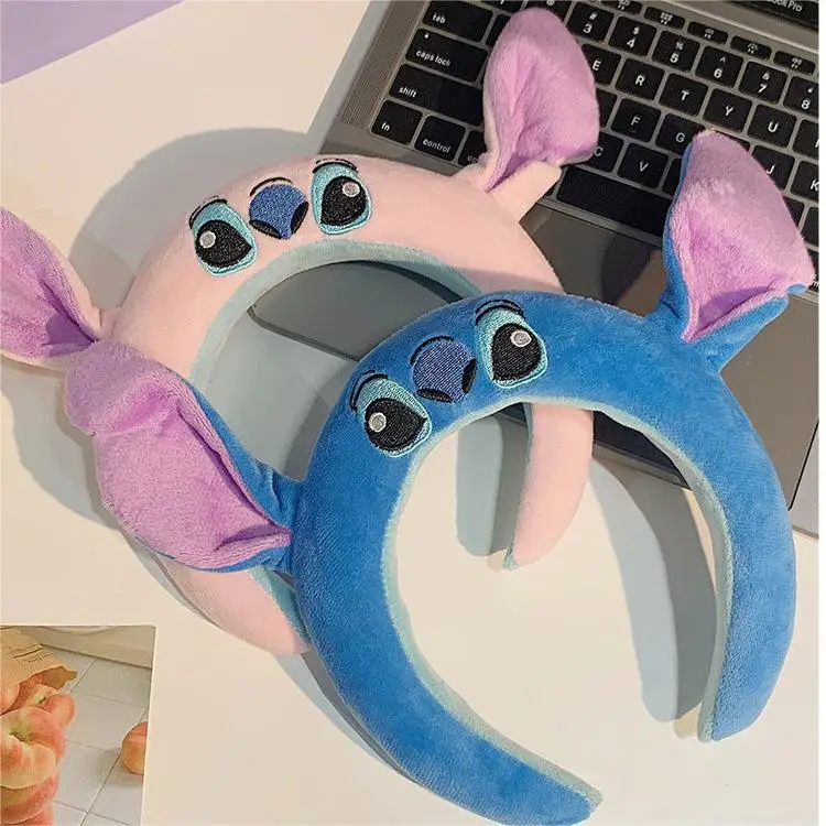 

Lilo & Stitch Ears Headband Kawaii Disney Cute Cartoon Angel Hairband Women Funny Model Plush Hair Accessories Girls Gifts