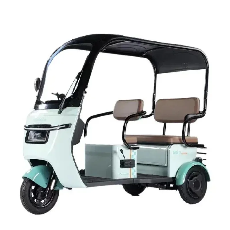 3 Wheel Passenger Electric Bike Tricycle Scooter with Roof Tricycles for Adults Child 2026