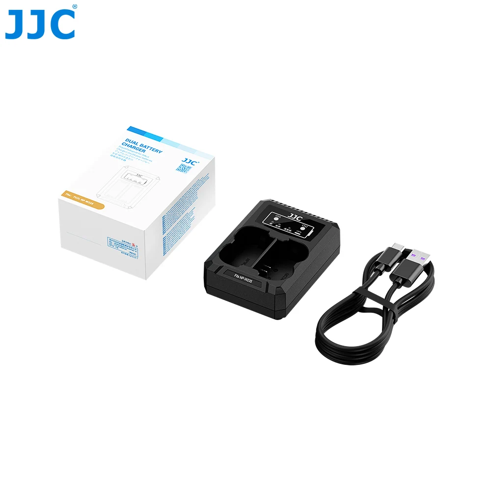 JJC USB-C شاحن بطارية الكاميرا صالح Fujifilm NP-W235 بطاريات ل Fujifilm X-T5 X-T4 X-S20 X-H2S X-H2 GFX100RF GFX100S GFX50S