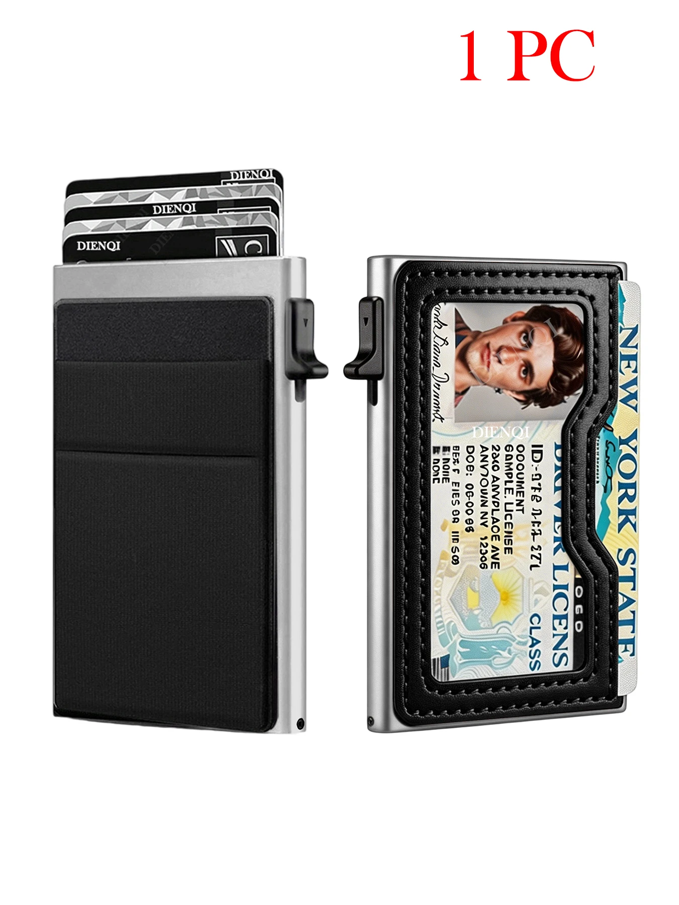 Geldbeutel Kartenetui Geldklammer Schlanker Minimalistischer Pop-Up-Kartenhalter RFID-Smart-Wallets ID-Fenster Mini-Taschen Luxus-Geldbörse Herren