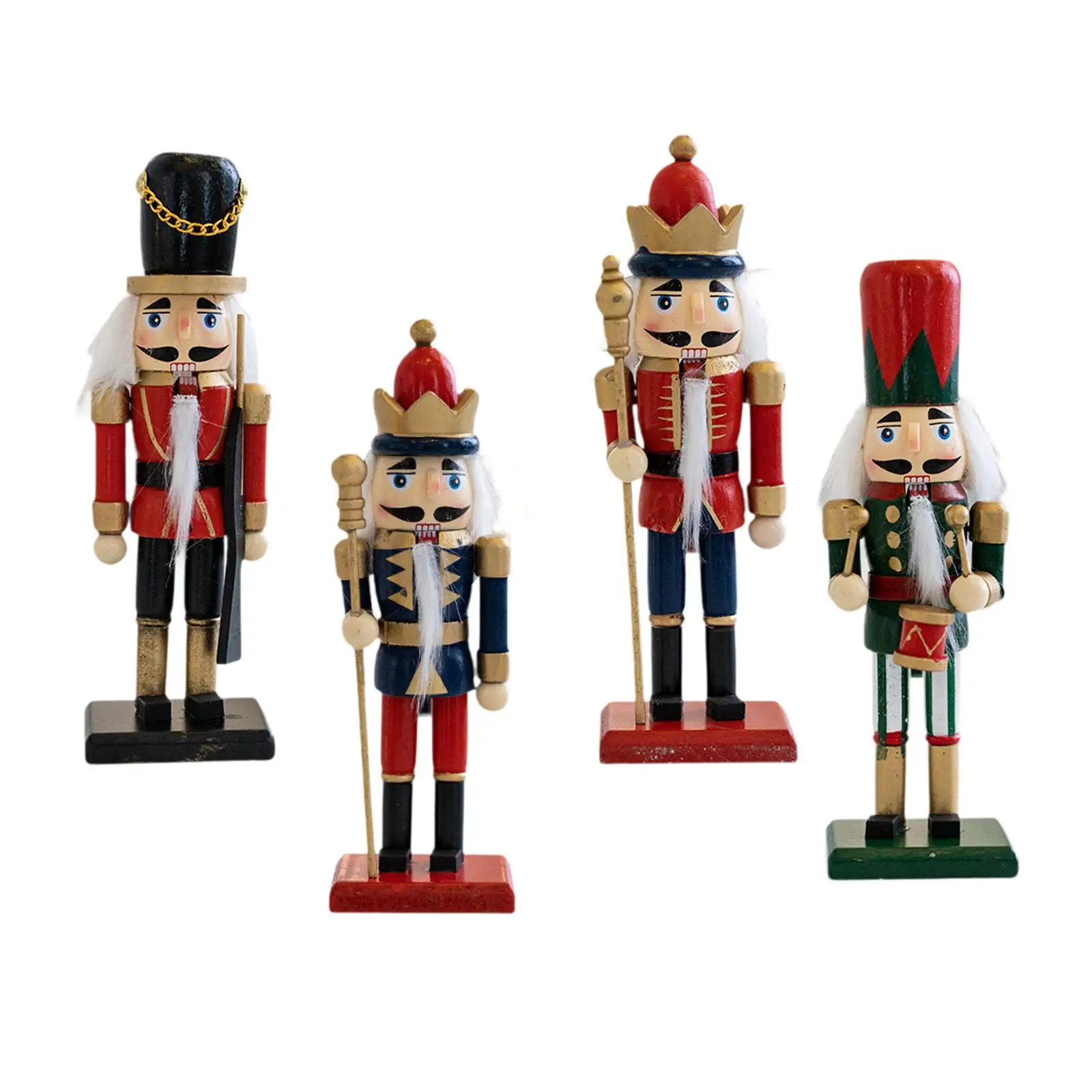 Christmas Decorative Nutcracker Figurine Christmas Ornament Classic (16cm Tall) for Centerpiece Home Shelf Kids Gifts