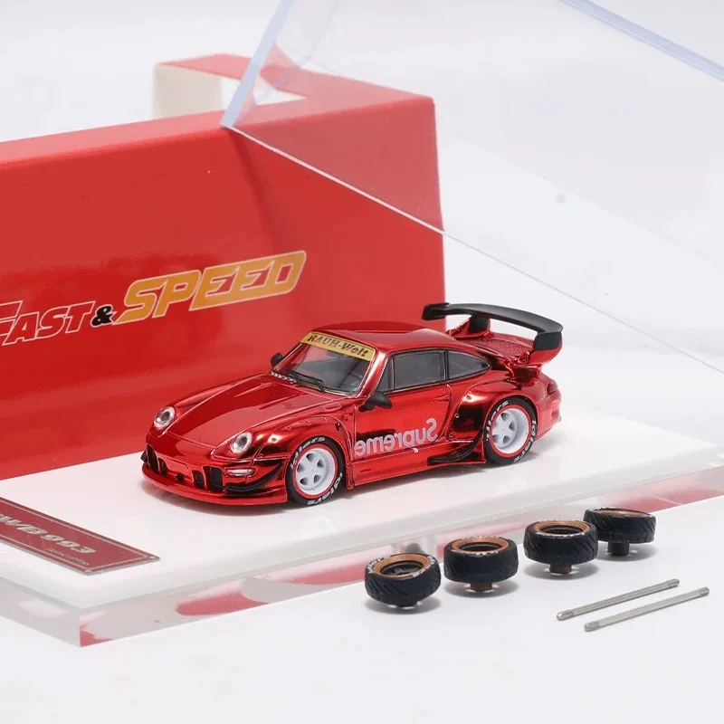 Fast Speed 1/64 mini RWB964 modelo de coche de aleación modificado de cuerpo ancho conjunto de colección de edición limitada