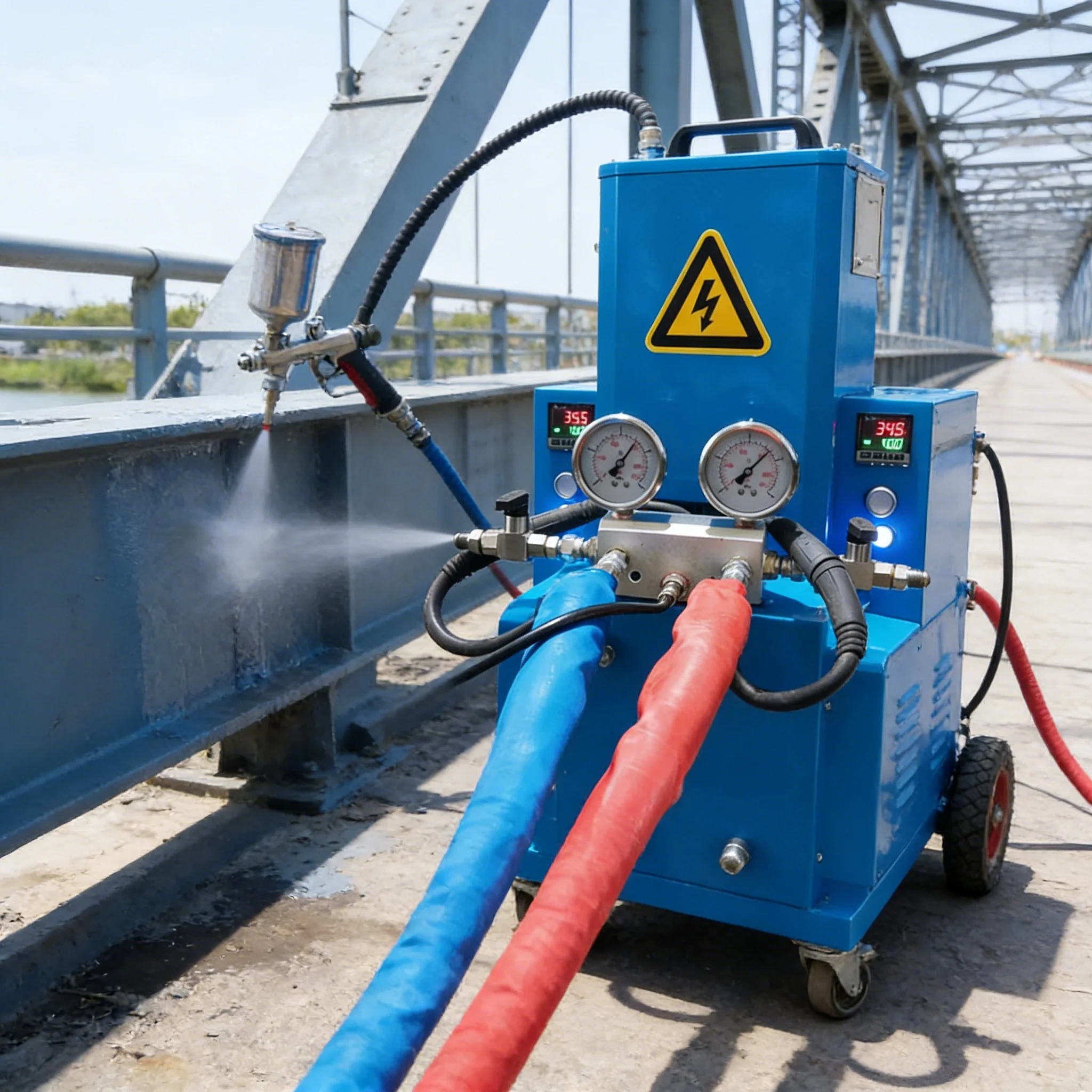 Dual Component Polyurea Spray Machine For Roof Leak Repair Professional Polyurethane Foam Machine For Exterior Wall Use