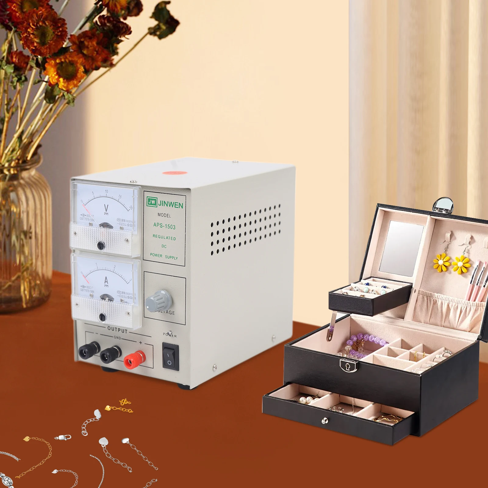 

Регулируемая машина для нанесения покрытия 6,38*6,69*4,61 дюйма Машина для нанесения покрытия ювелирных изделий Гальваника Противоскользящие ножки