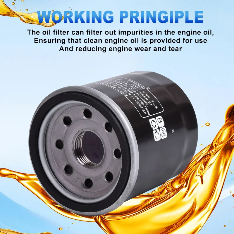 

Motorcycle Oil Filter for Kawasaki ZXR250 ZXR400 ZXR750 ZZR400 ZZR500 ZZR600 ZZR1400 ZR400 ZRX400 ZX-10R Z1000 KLZ1000 VN1700