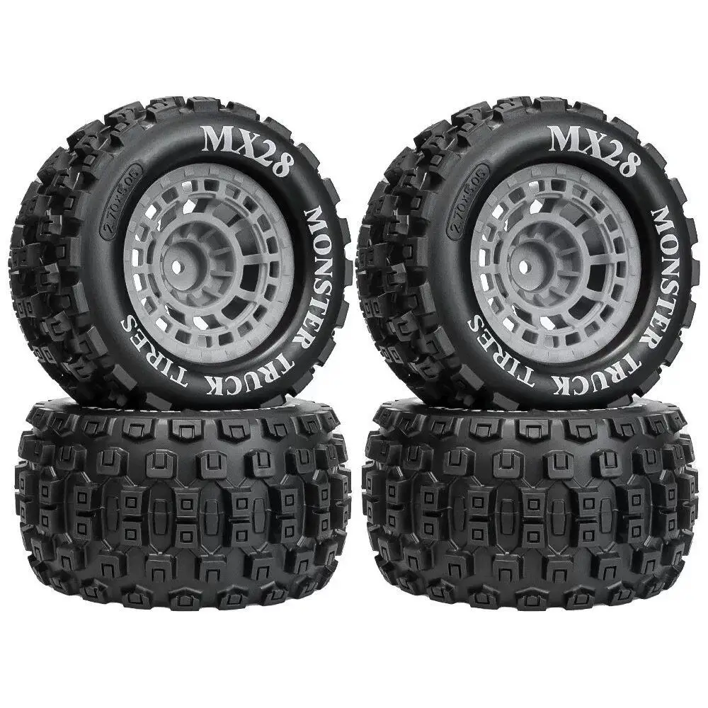 Rc Model Car 2.8-inch For 1/10 Arrma Traxxas Rustler2wd Large Tire Mx28 Chocolate Tread Off-road Wear-resistant 12mm Coupling