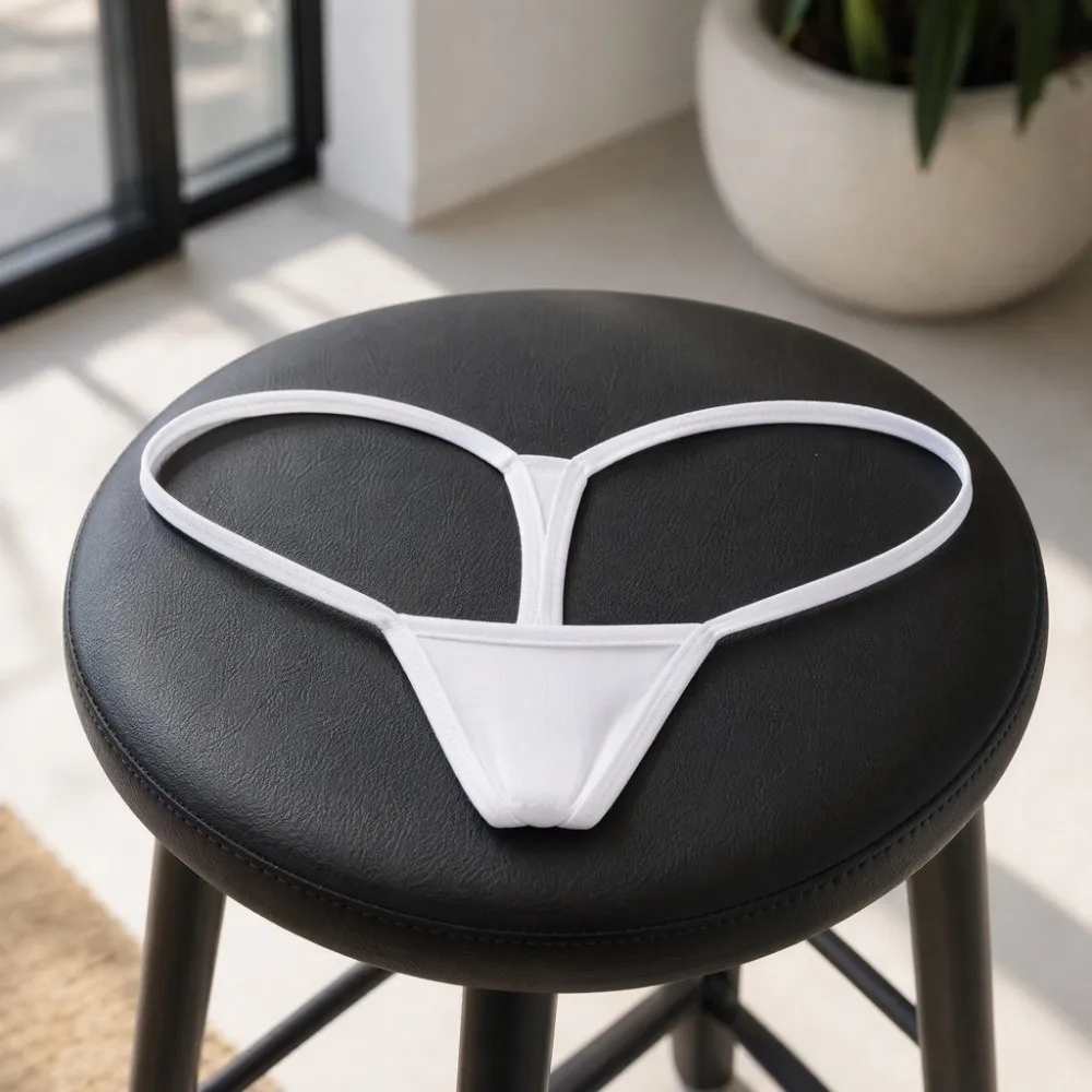 Lingerie Seamless Women Thongs Underwear Low Waist T-back Briefs Thin Belt Solid Color T Panties Everyday Wear