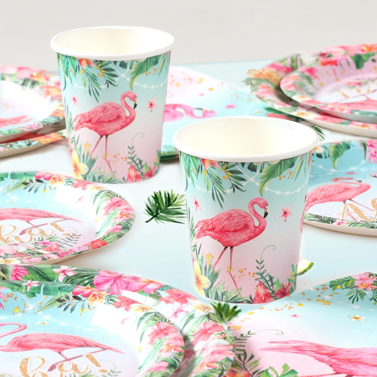 Hawaii Party stoviglie Tropical Hawaii decorazioni per feste piatti di carta Flamingo Kids Summer Baby Shower forniture per feste di compleanno