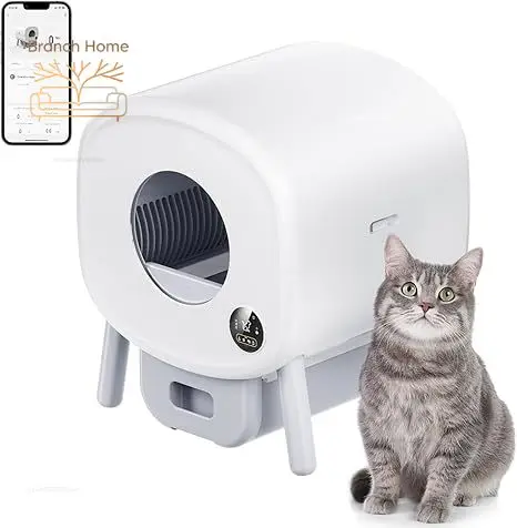 OEM/ODM Extra Large Smart Plastic Litter Box Automatic Self-Cleaning Cat Litter Pan With Easy Clean Odor Control