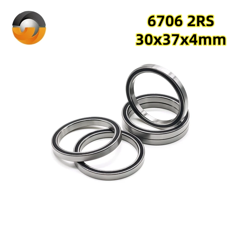 6706RS 30x37x4mm Bearing 2/10Pcs ABEC-7 Ultra Thin Wall Rubber Sealed Deep Groove Ball Bearing 6706-2RS