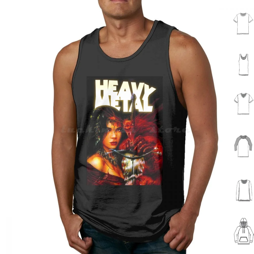 

Heavy Metal Vixen Tank Tops Print Cotton Heavy Metal Magazine Science Fiction Sci Fi Fantasy Retro Vintage Sci Fi Sword