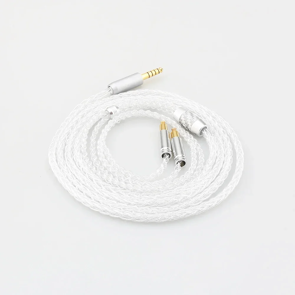 HIFI 8 Core 99% 7n Pure Silver Earphone Cable For Audio Technica ATH-ADX5000 ATH-MSR7b 770H 990H A2DC Headphone